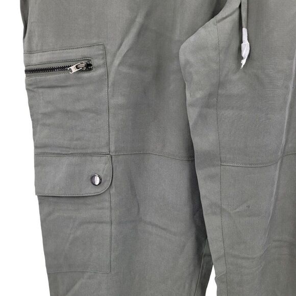 Banana Republic Cargo Jogger Pants M Olive Green Elastic Waist Casual Granola - Picture 7 of 13